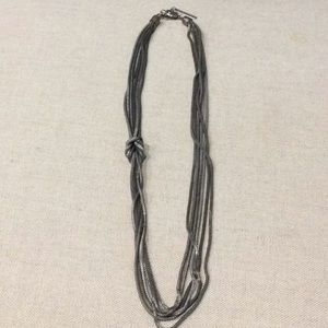 Silver/Gray knot necklace
